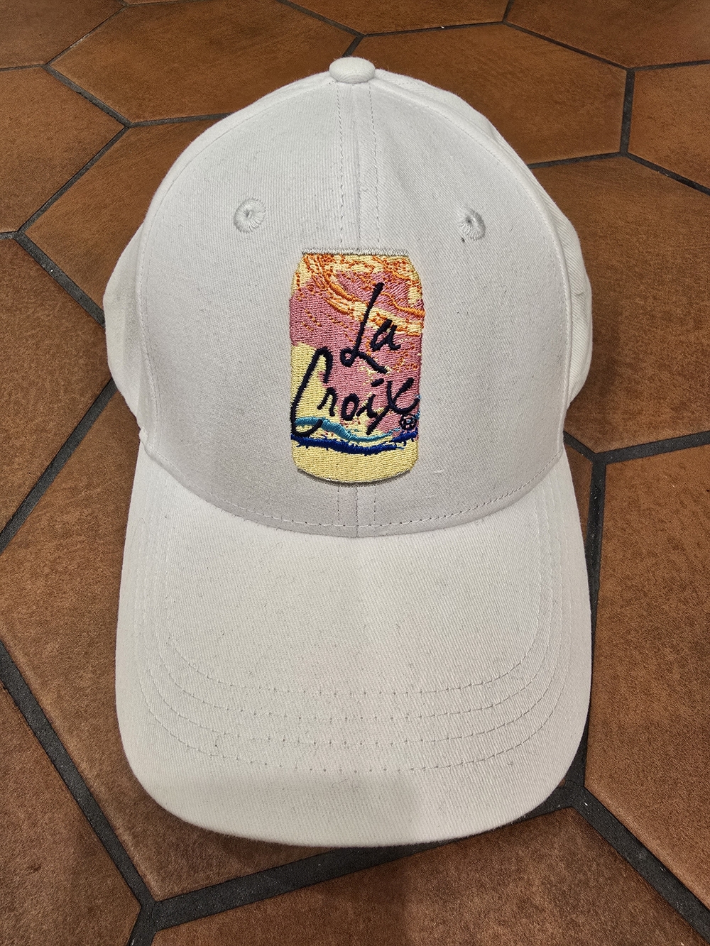 Embroidered White Women's Baseball Cap